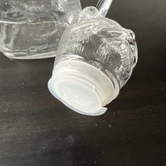 Vintage WMF Clear Pressed Glass Cat Shaped Pitcher Creamer - Picture 8 of 10